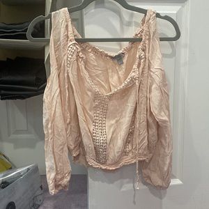 Casting LA ruffled cut out sleeves shirt